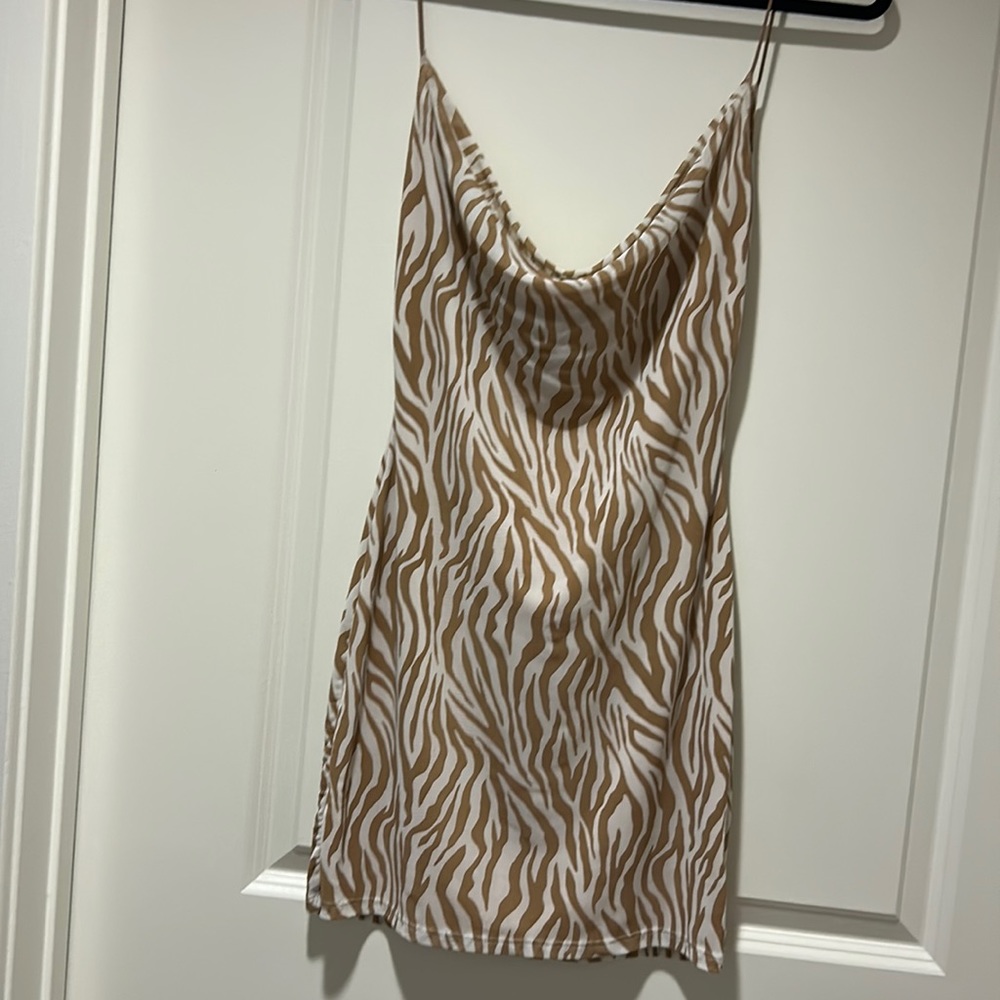 Zebra Print Mini Dress